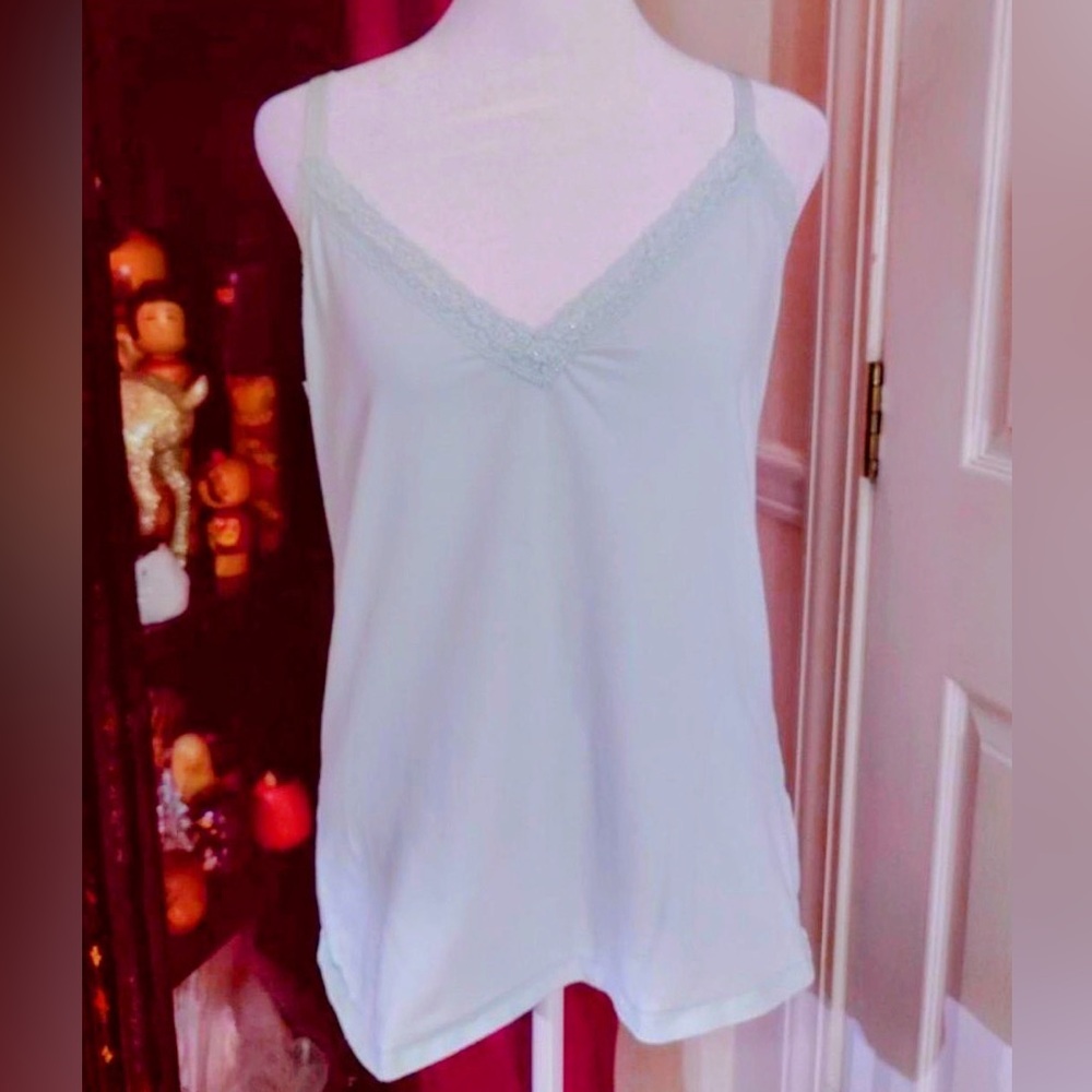 Y2K Mint Green Beaded/Lacey Camisole from Torrid.